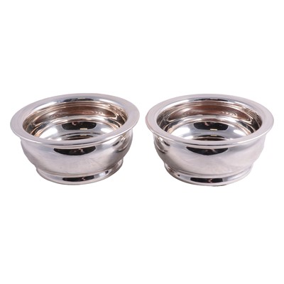 Lot 92 - Pair of Mappin & Webb silver plated bottle coasters