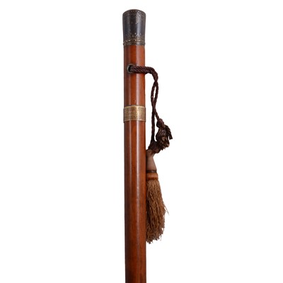 Lot 118 - 18th century walking cane, inscribed as once belonging to Handel