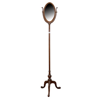 Lot 328 - 19th century floorstanding shaving mirror