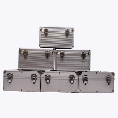 Lot 166 - Metal CD storage boxes