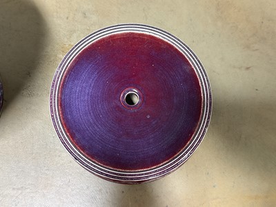 Lot 11 - Ruskin Pottery, a high-fired vase on stand, 1926