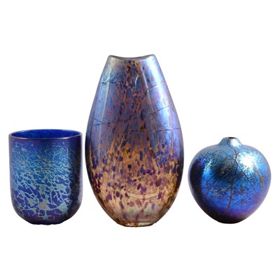 Lot 31 - Siddy Langley art glass vase and two similar