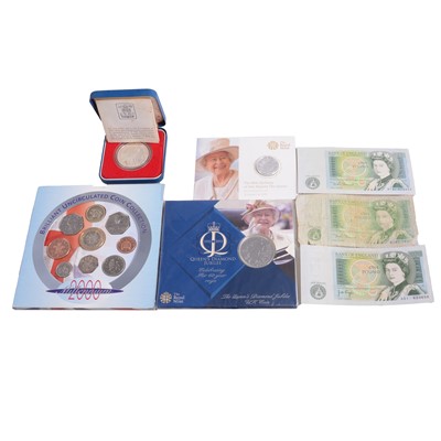 Lot 203 - Collection of mostly British coins and banknotes.