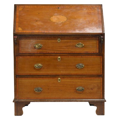 Lot 350 - Edwardian inlaid mahogany bureau