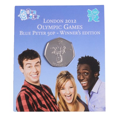 Lot 196 - Blue Peter 2009 Olympics Athletics 50p - Winner's Edition Coin.
