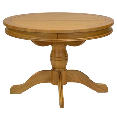 Lot 382 - Modern light oak circular kitchen table