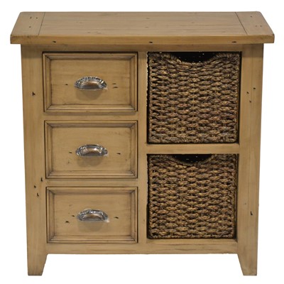 Lot 381 - Modern beech small sideboard
