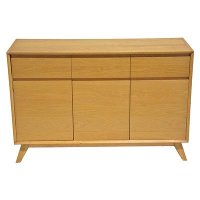 Lot 384 - Light oak Nordic style sideboard