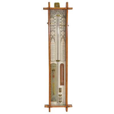 Lot 390 - Oak cased Admiral Fitzroy barometer