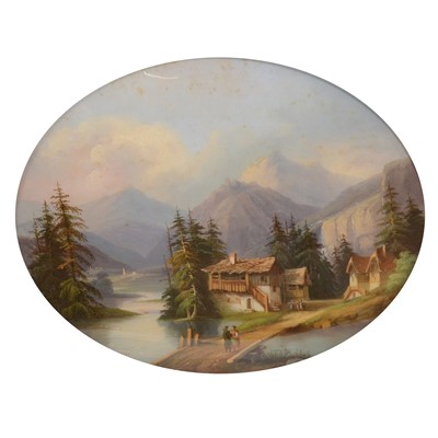 Lot 288 - Paul Lazanges, Alpine landscape