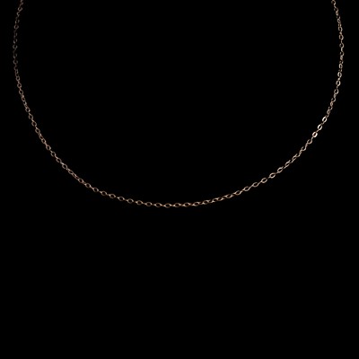 Lot 345 - A yellow metal chain necklace.