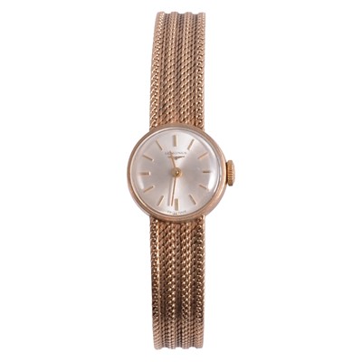 Lot 456 - Longines – a lady’s vintage 9 carat yellow gold manual wind bracelet wristwatch.