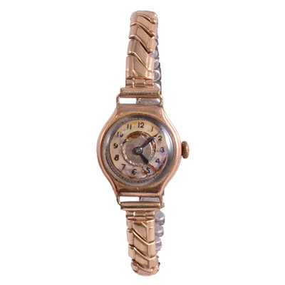 Lot 1103 - Two ladies’ vintage 9 carat yellow gold manual wind wristwatches.