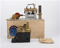 Lot 1042 - Mamod staitionary live steam engine, along...