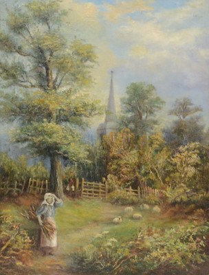 Lot 293 - E Rollett, Evington, and a companion painting