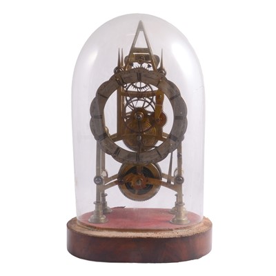 Lot 101 - Victorian brass skeleton timepiece clock