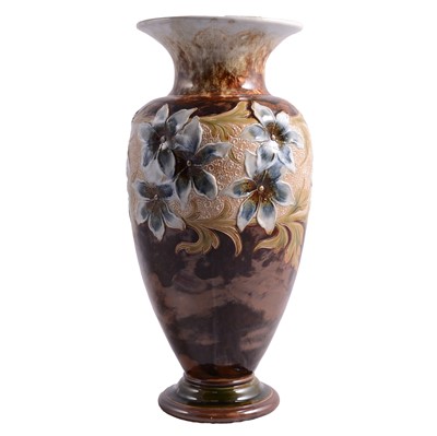 Lot 3 - Eliza Simmance for Doulton Lambeth, a floral vase produced for the Art Union of London