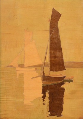 Lot 332 - Rowley Galleries marquetry picture, Becalmed