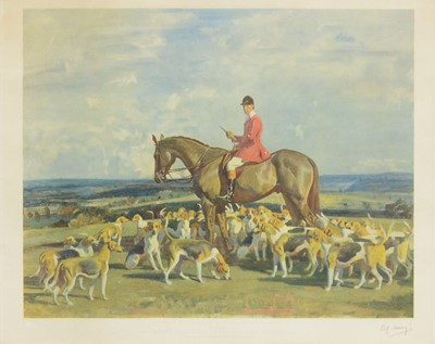 Lot 333 - Sir Alfred Munnings, Stanley Barker and the Pytchley Hounds