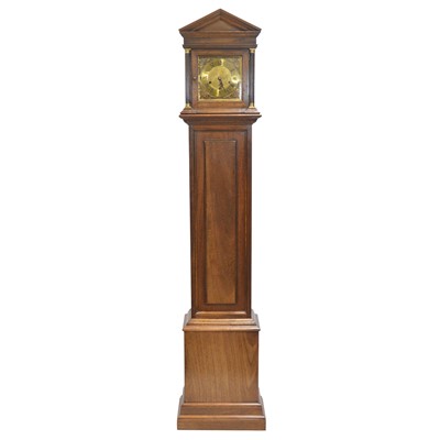 Lot 389 - Walnut grandmother clock, Smiths