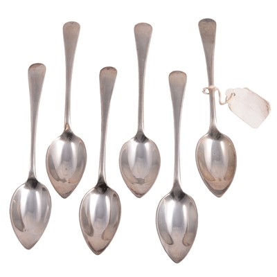 Lot 256 - Six silver grapefruit spoons, Barker Brothers Silver Ltd, Birmingham 1930.