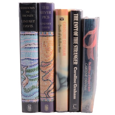 Lot 112 - Caroline Graham, three titles; and Lindsey Davis, two titles