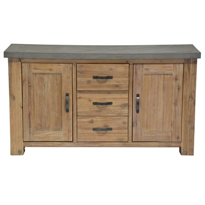 Lot 383 - Modern pine sideboard, concrete top