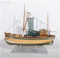 Lot 1058 - A scale model Bensersiel boat model 'Shrimp',...