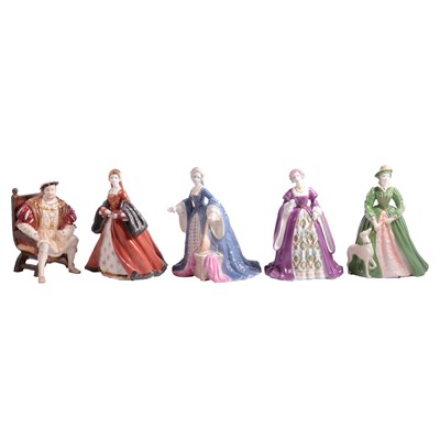 Lot 26 - Wedgewood 'The Wives of Henry VIII' figurine collection plus Henry VIII figurine.