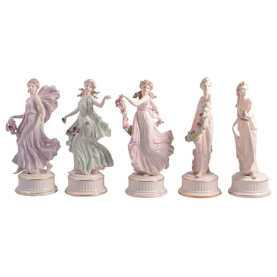 Lot 48 - Five Wedgwood The Dancing Hours Floral Collection figures