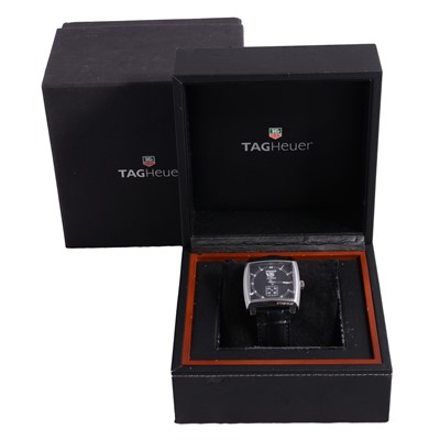Lot 1051 - TAG Heuer - a gentleman's Monaco Calibre 6 stainless steel automatic wristwatch.
