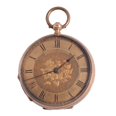 Lot 219 - Continental 14k outer case fob watch