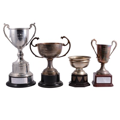 Lot 86 - Five silver plated trophy cups