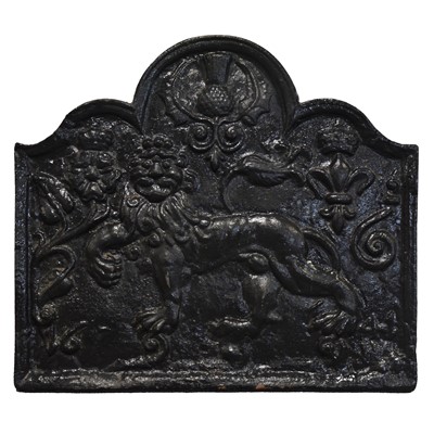 Lot 392 - Cast iron fire back