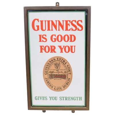 Lot 338 - Enamel advertising sign: GUINNESS IS GOOD FOR YOU
