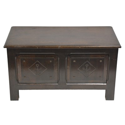 Lot 272 - Georgian style oak small coffer