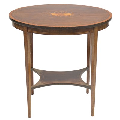 Lot 309 - Edwardian inlaid mahogany table