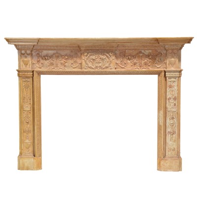 Lot 233 - George III style stripped pine chimney piece