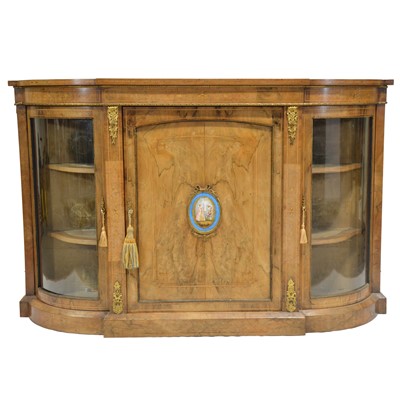 Lot 279 - Victorian walnut and marquetry credenza
