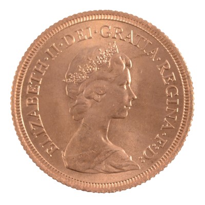 Lot 211 - Gold Full Sovereign Coin, Elizabeth II 1978.