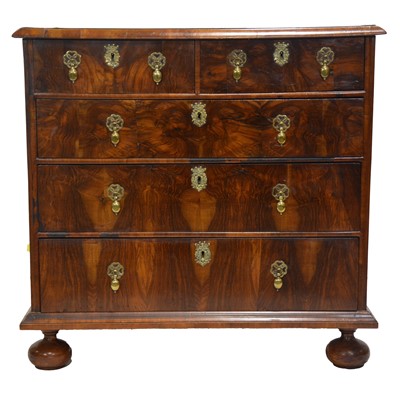 Lot 235 - William and Mary walnut chest of drawers