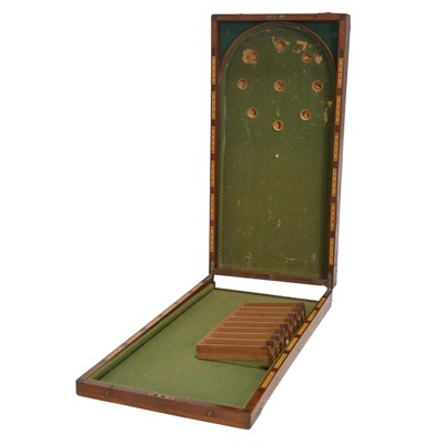 Lot 295 - Mahogany bar billiards game