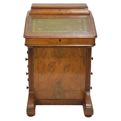 Lot 359 - Victorian walnut Davenport desk