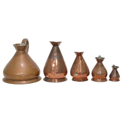 Lot 68 - Collection of copper haystack measures.