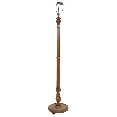 Lot 266 - Oak standard lamp