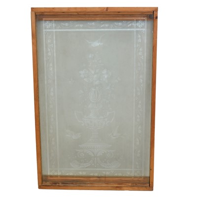 Lot 398 - Frosted glass window pane