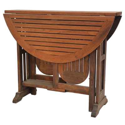 Lot 298 - Teak dropleaf patio table
