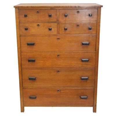 Lot 238 - Arts & Crafts oak chest of drawers
