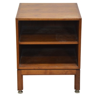 Lot 330 - Mid-century modern rosewood bedside cabinet, labelled Jens Risom Design Ltd.
