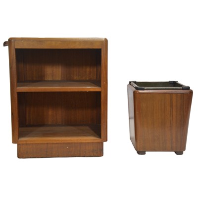 Lot 329 - Mid century hardwood cocktail table and a similar wine cooler